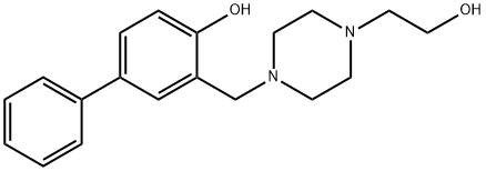 4-(2-Hydroxy-5-phenylbenzyl)-1-piperazineethanol Structure