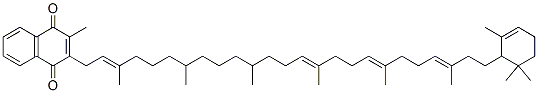2-(3,7,11,15,19,23-hexamethyl-25-(2,6,6-trimethylcyclohex-2-enyl)pentacosa-2,14,18,22-tetraenyl)-3-methyl-1,4-naphthoquinone,106611-74-9,结构式