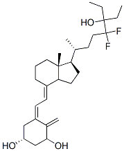 26,27-dimethyl-24,24-difluoro-1,25-dihydroxyvitamin D3 化学構造式