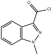 1-メチル-1H-インダゾール-3-カルボニルクロリド 化学構造式