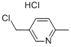 2-Methyl-5-chloromethylpyridine hydrochloride 化学構造式