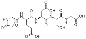 表皮増殖阻害性ペンタペプチド 化学構造式