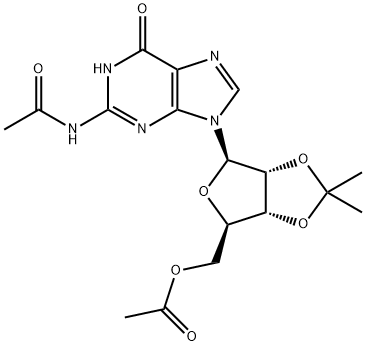 N,5'-O-二乙酰基-2',3'-O-异丙亚基鸟苷,106743-56-0,结构式