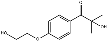2-ヒドロキシ-4'-(2-ヒドロキシエトキシ)-2-メチルプロピオフェノン 化学構造式