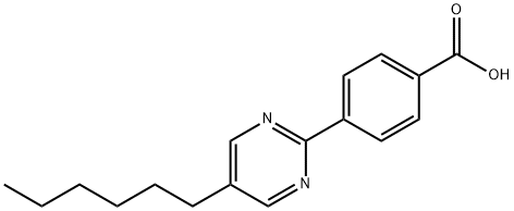 4-(5-Hexyl-2-pyrimidinyl)-benzoic acid 化学構造式