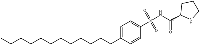 (S)-N-(4-十二烷基苯磺酰基)吡咯烷-2-甲酰胺,1068139-38-7,结构式