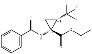 (1S,2R)-Ethyl 1-benzaMido-2-(trifluoroMethyl)cyclopropanecarboxylate Struktur