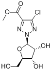 5-Chloro-2-(beta-D-ribofuranosyl)-2H-1,2,3-triazole-4-carboxylic acid  methyl ester Structure