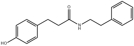 Benzenepropanamide, 4-hydroxy-N-(2-phenylethyl)- Struktur