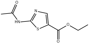 Ethyl 2-(acetylamino)-1,3-thiazole-5-carboxylate, 2-Acetamido-5-(ethoxycarbonyl)-1,3-thiazole Structure