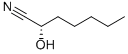 (S)-2-ヒドロキシヘプタンニトリル 化学構造式