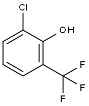 2-クロロ-6-(トリフルオロメチル)フェノール 化学構造式