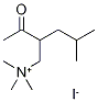 (2-アセチル-4-メチルペンチル)トリメチルアンモニウムヨージド 化学構造式