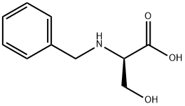 (R)-2-(ベンジルアミノ)-3-ヒドロキシプロパン酸 化学構造式