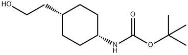 顺-1-(BOC-氨基)-4-(2-羟乙基)环己烷 结构式