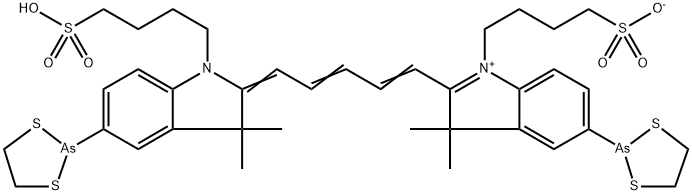 5-(1,3,2-Dithiarsolan-2-yl)-2-[(1E,3E,5E)-5-[5-(1,3,2-dithiarsolan-2-yl)-1,3-dihydro-3,3-diMethyl-1-(4-sulfobutyl)-2H-indol-2-ylidene]-1,3-pentadien-1-yl]-3,3-diMethyl-1-(4-sulfobutyl)-3H-indoliuM Inner Salt Struktur
