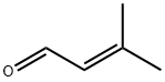 3-メチル-2-ブテナール 化学構造式