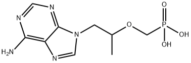 9-[2-(ホスホノメトキシ)プロピル]-9H-プリン-6-アミン 化学構造式