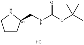 R-2-(BOC-AMINOMETHYL)PYRROLIDINE-HCl Struktur