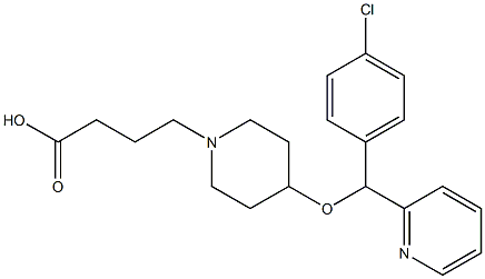 4-[(4-氯苯基)-2-吡啶基甲氧基]-1-哌啶丁酸, 1070505-53-1, 结构式