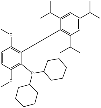 2-(二环己基膦)-3,6-二甲氧基-2'-4'-6'-三-I-丙基-11'-联苯,1070663-78-3,结构式