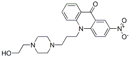 4-(3-(2-nitro-9-(10H)acridinon-10-yl)propyl)-1-piperazineethanol,107088-82-4,结构式