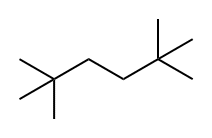 2,2,5,5-テトラメチルヘキサン 化学構造式