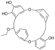 3,5-[Oxy(1,4-phenylene)ethylene(3-hydroxy-1,2-phenylene)oxy(1,3-phenylene)(2-ethoxyethylene)]catechol Struktur