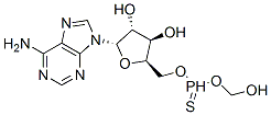 (2S,3R,4R,5R)-2-(6-aminopurin-9-yl)-5-[(hydroxy-methoxy-phosphinothioy l)oxymethyl]oxolane-3,4-diol Structure