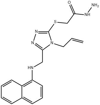 2-({4-allyl-5-[(1-naphthylamino)methyl]-4H-1,2,4-triazol-3-yl}thio)acetohydrazide,1071368-70-1,结构式