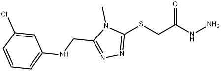 2-[(5-{[(3-chlorophenyl)amino]methyl}-4-methyl-4H-1,2,4-triazol-3-yl)thio]acetohydrazide Structure