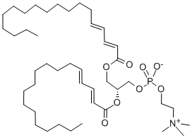 L-ALPHA-PHOSPHATIDYLCHOLINE, DI-TRANS-2, TRANS-4-OCTADECADIENOYL 化学構造式