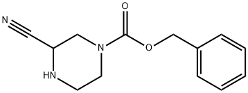 benzyl 3-cyanopiperazine-1-carboxylate Struktur