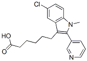5-chloro-1-methyl-2-(3-pyridyl)-3-indolehexanoic acid 结构式