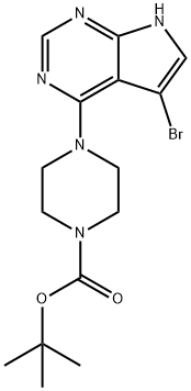 4-(4-Boc-1-piperazinyl)-5-broMo-7H-pyrrolo[2,3-d]pyriMidine|4-(4-BOC-1-哌嗪基)-5-溴-7H-吡咯并[2,3-D]嘧啶