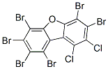 HEXABROMO-DICHLORODIBENZOFURAN 化学構造式
