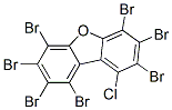 Dibenzofuran, heptabromochloro- Struktur