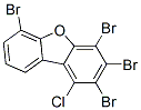 TETRABROMO-MONOCHLORODIBENZOFURAN 化学構造式