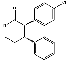 (3S,4R)-3-(4-chlorophenyl)-4-phenyl-piperidin-2-one Struktur
