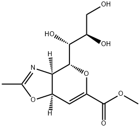 (3aR,4R,7aR)-3a,7a-Dihydro-2-Methyl-4-[(1R,2R)-1,2,3-trihydroxypropyl]-4H-pyrano[3,4-d]oxazole-6-carboxylic Acid Methyl Ester Struktur