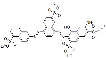 tetralithium 6-amino-4-hydroxy-3-[7-sulfonato-4-(5-sulfonato-2-naphthylazo)-1-naphthylazo]naphthalene-2,7-disulfonate,107246-80-0,结构式