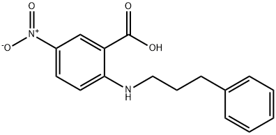 5-硝基-2-(3-苯丙胺)苯甲酸,107254-86-4,结构式