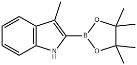 3-Methyl-2-(4,4,5,5-tetraMethyl-1,3,2-dioxaborolan-2-yl)-1h-indole Struktur