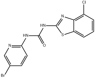 1-(4-chlorobenzo[d]thiazol-2-yl)-3-(5-bromopyridin-2-yl)urea 结构式