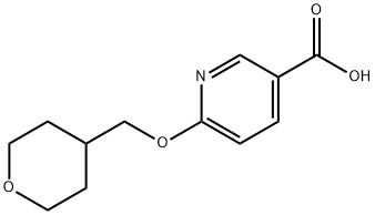6-(Oxan-4-ylmethoxy)pyridine-3-carboxylic acid Struktur