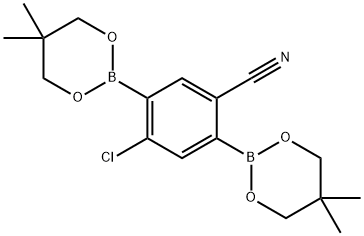 4-Chlorobenzonitrile-2,5-diboronic acid neopentyl glycol ester|4-CHLOROBENZONITRILE-2,5-DIBORONIC ACID NEOPENTYL GLYCOL ESTER