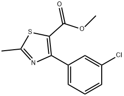 METHYL 4-(3-CHLOROPHENYL)-2-METHYLTHIAZOLE-5-CARBOXYLATE,1072944-80-9,结构式