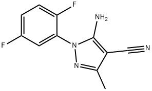5-Amino-1-(2,5-difluorophenyl)-3-methyl-1H-pyrazole-4-carbonitrile Structure