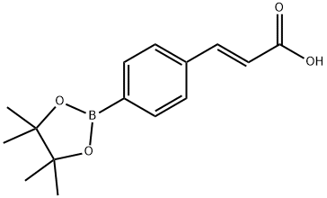 (E)-3-(4-(4,4,5,5-Tetramethyl-1,3,2-dioxaborolan-2-yl)phenyl)acrylic acid Struktur