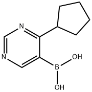 4-CyclopentylpyriMidine-5-boronic acid 化学構造式